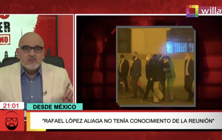 Beto Ortiz: Rafael López Aliaga no sabía de la reunión de su bancada con Pedro Castillo y Guido Bellido