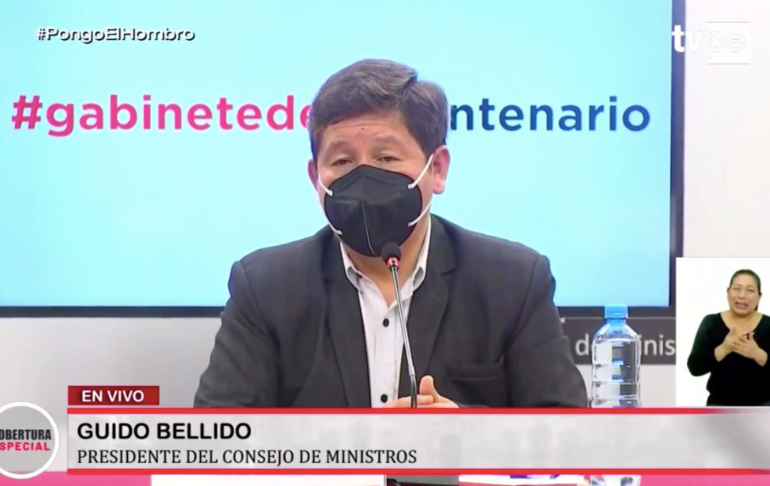 Guido Bellido: "Ninguno de nuestros ministros está vinculado a alguna organización terrorista"