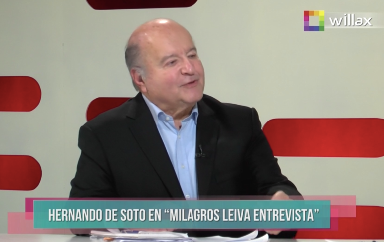 Hernando de Soto: Vladimir Cerrón no quiere debatir conmigo ni que me reúna con Pedro Castillo