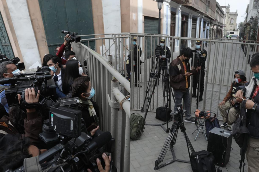 IPYS protesta por las medidas restrictivas impuestas a los periodistas que cubren las actividades de Pedro Castillo