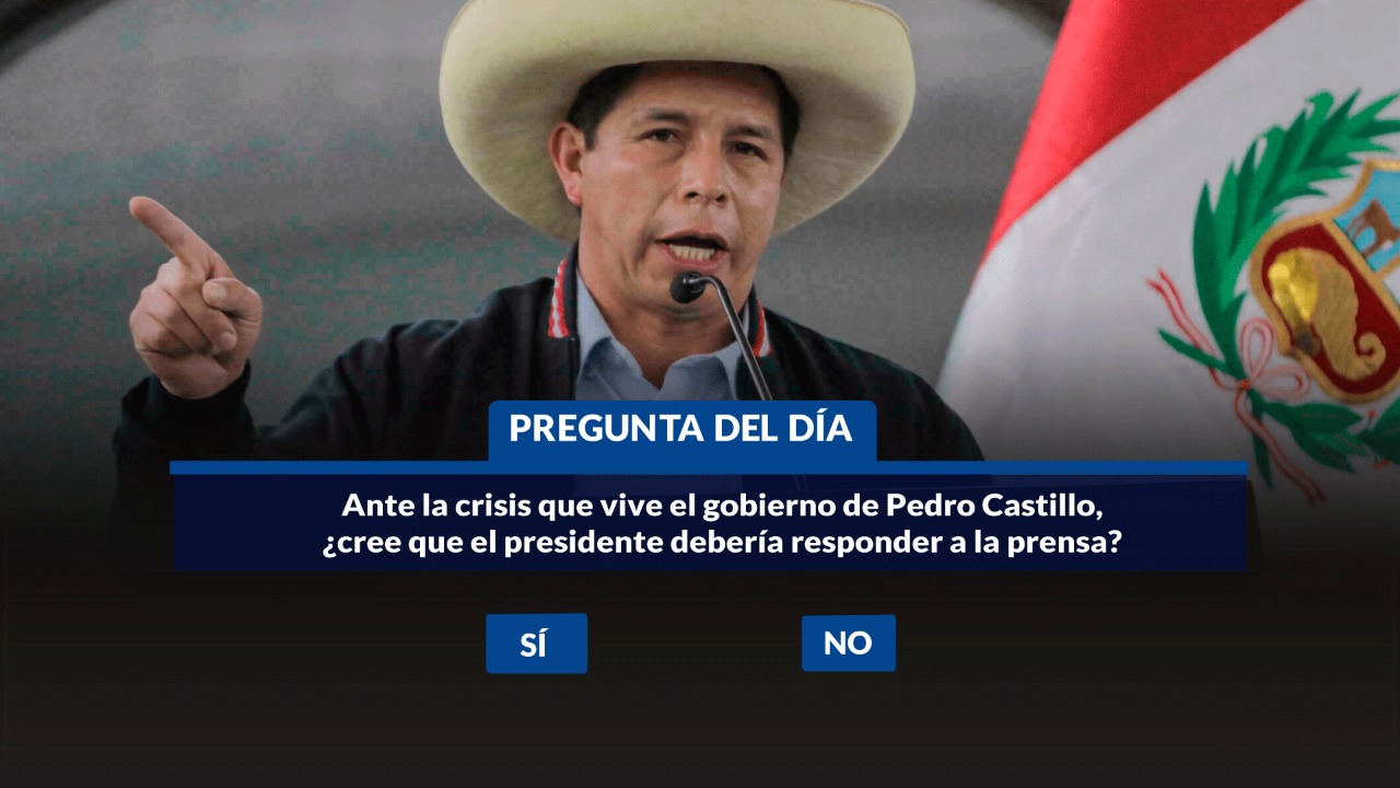 Ante la crisis que vive el gobierno de Pedro Castillo, ¿cree que el presidente debería responder a la prensa?