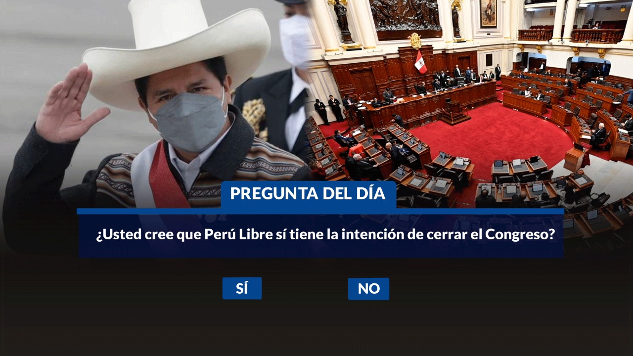 ¿Usted cree que Perú Libre tiene la intención de cerrar el Congreso?