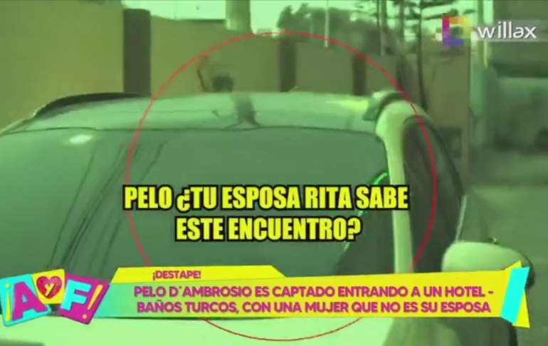 Amor y Fuego: Pelo D’Ambrosio es captado entrando a un hotel- baños turcos, con una mujer que no es su esposa