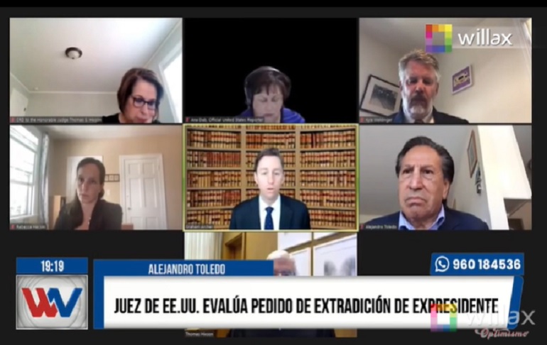 Alejandro Toledo: Juez de Estados Unidos decidirá en los próximos días pedido de extradición del expresidente