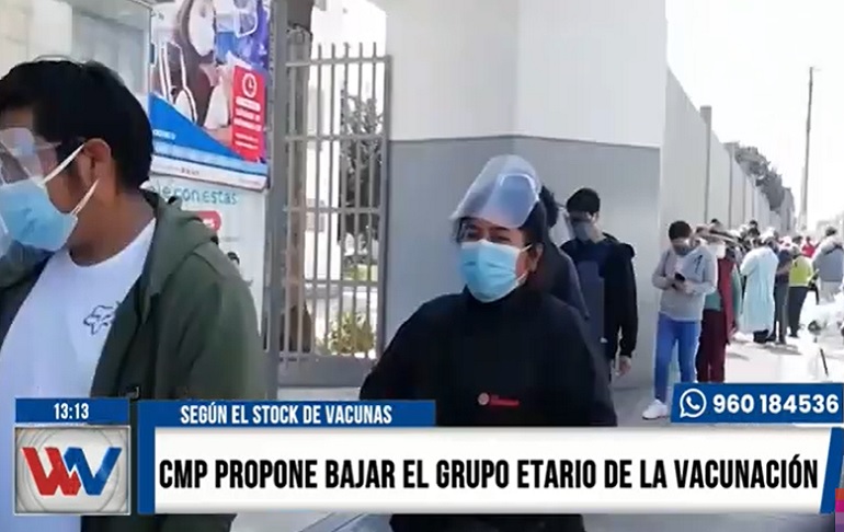 Decano del Colegio Médico propone bajar el grupo etario de la vacunación