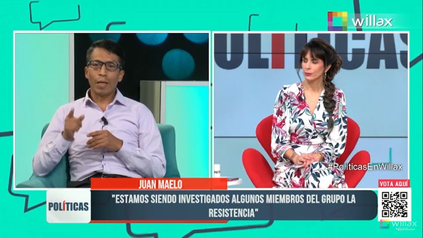 Portada: Jota Maelo, líder de La Resistencia, anuncia que denunciarán a Jaime Chincha: "Va a tener que probar lo que ha dicho" [VIDEO]