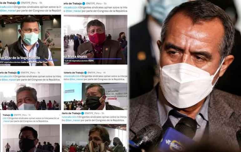 Portada: Ministerio de Trabajo usa redes sociales oficiales para defender a Iber Maraví ante interpelación por sus vínculos terroristas