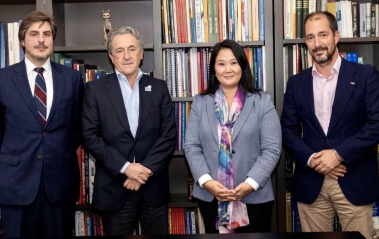 Portada: Keiko Fujimori tras reunión con representantes de VOX: "Compartimos nuestra preocupación sobre el avance del comunismo"