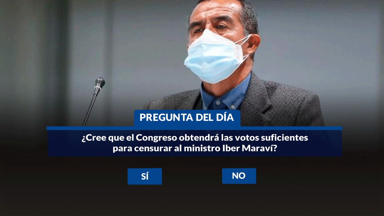 ¿Cree que el Congreso obtendrá las votos suficientes para censurar al ministro Iber Maraví?