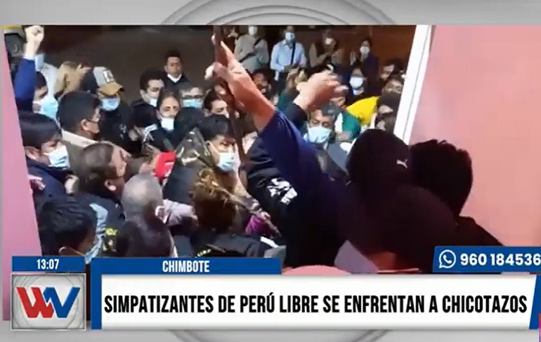 Portada: Simpatizantes de Perú Libre se enfrentan a chicotazos en Chimbote