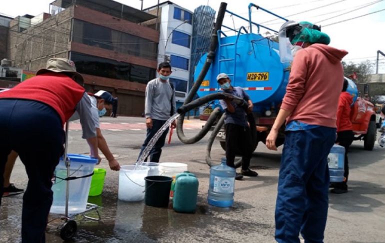 Portada: San Juan de Lurigancho: Sedapal informa que este domingo 12 se reestablecerá el servicio de agua potable