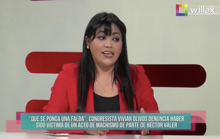 Portada: Vivian Olivos a Héctor Valer: "¿Usted se pone falda cuando tiene que defender a su mujer o a su hija?"