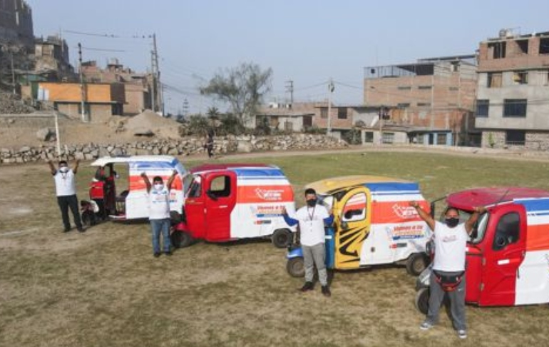 Ministerio de Salud usa mototaxis para transportar brigadas de vacunación