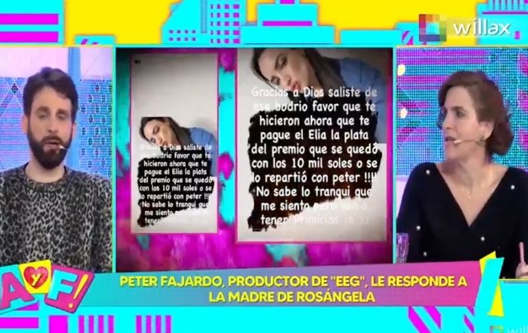 Productor de EEG responde a madre de Rosángela Espinoza: "Si tengo que tomar medidas legales, lo haré"