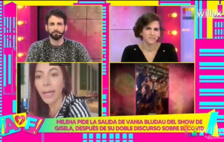 Milena Zárate pide salida de Vania Bludau de Reinas del show tras doble discurso sobre el covid-19