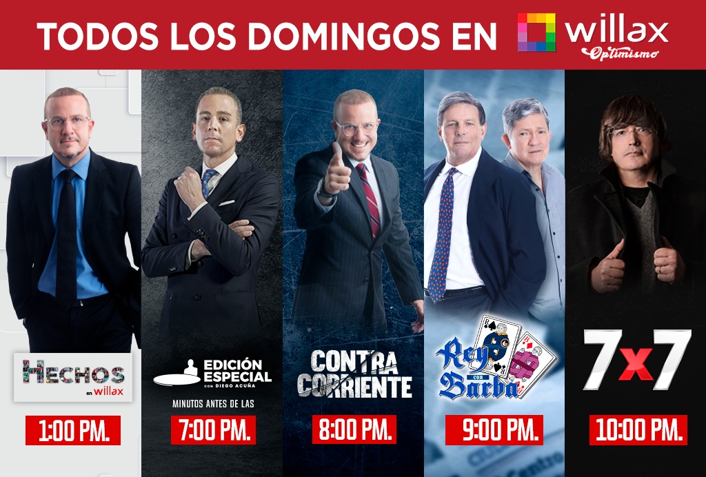 Portada: ¡Conoce la nueva programación para los domingos en Willax TV!