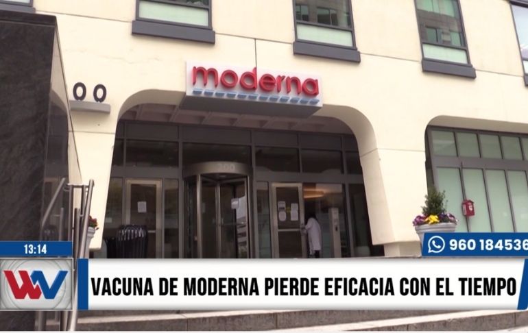 Expertos aseguran que vacuna de Moderna pierde eficacia con el tiempo