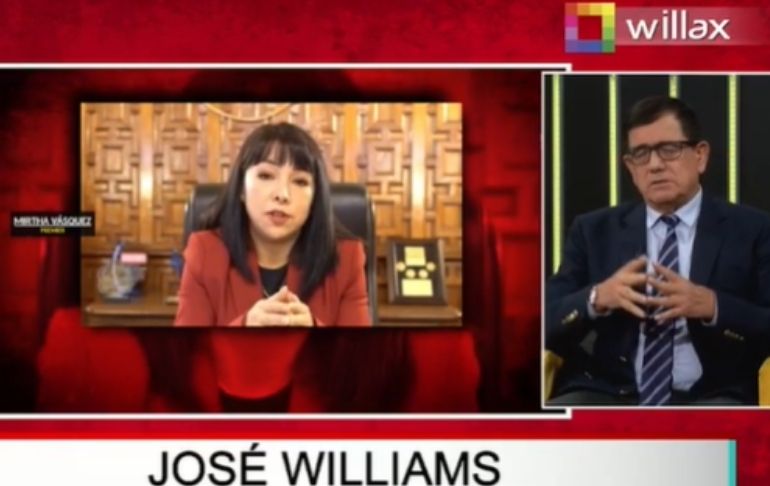 José Williams sobre reunión con Mirtha Vásquez: Le planteamos todos los problemas como la idoneidad del ministro del Interior