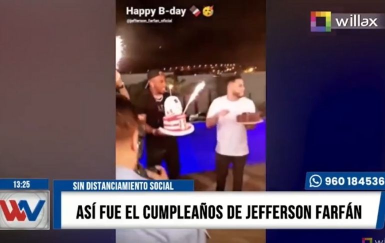 ¡Sin distanciamiento! Así fue el cumpleaños de Jefferson Farfán