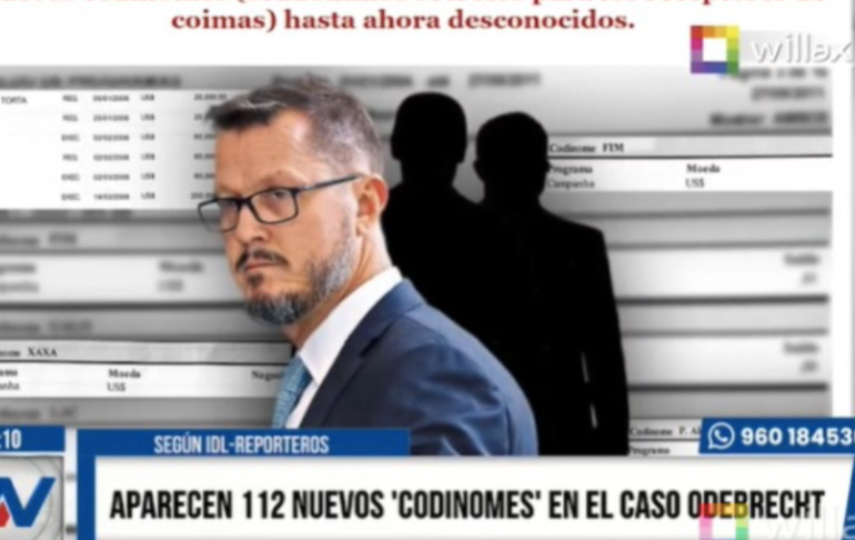 Portada: Caso Odebrecht: aparecen 112 nuevos codinomes