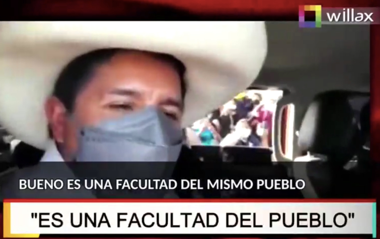 Pedro Castillo sobre cierre del Congreso: "Es una facultad del mismo pueblo"