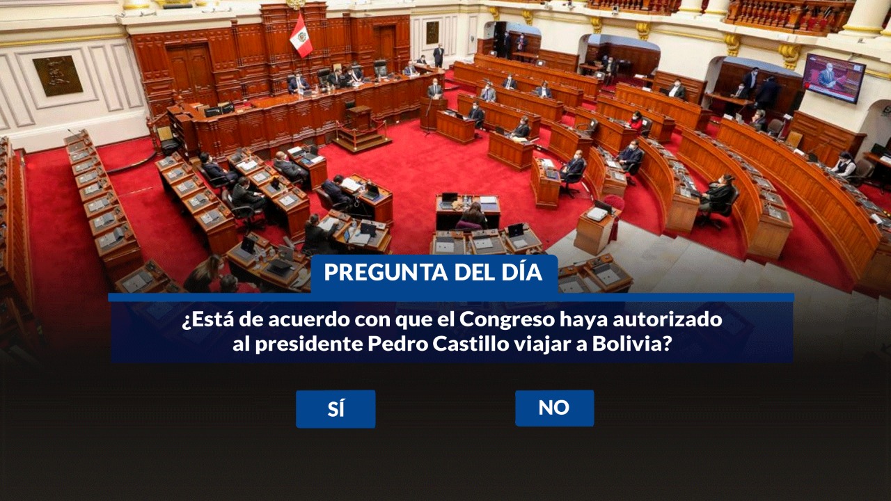 Encuesta Willax: ¿Está de acuerdo con que el Congreso haya autorizado al presidente Pedro Castillo viajar a Bolivia?