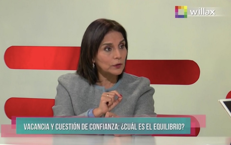 Portada: Patricia Juárez: "El Ejecutivo no puede hacer cuestión de confianza por reformas constitucionales"