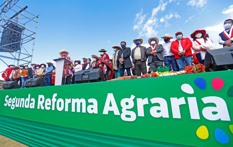 Pedro Castillo: "Con la segunda reforma agraria iniciamos un nuevo tiempo"