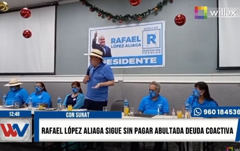 Rafael López Aliaga sigue sin pagar abultada deuda coactiva con la Sunat