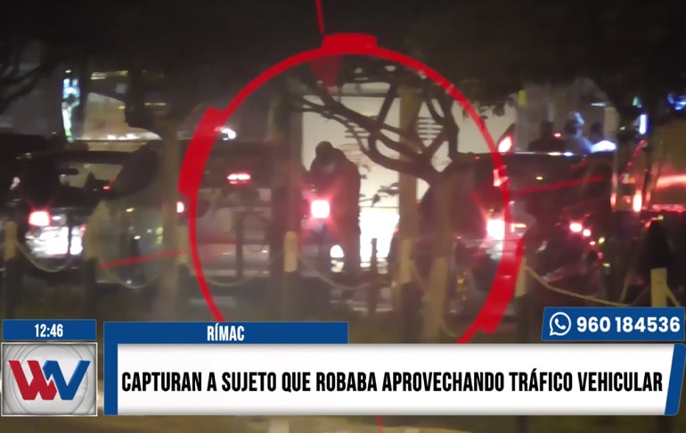 Rímac: Capturan a alias Macaco, delincuente que robaba durante el congestionamiento vehicular