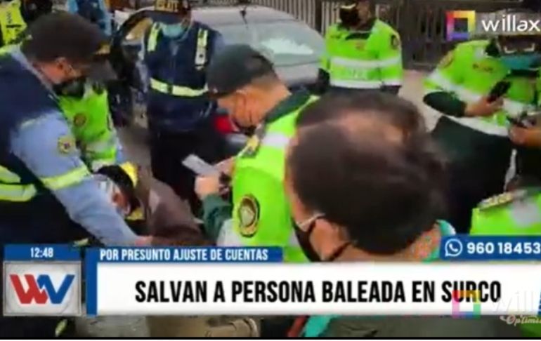 Portada: Salvan a persona baleada en Surco