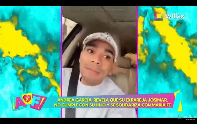 Expareja de Josimar denuncia que salsero no cumple con su hijo y se solidariza con María Fe Saldaña