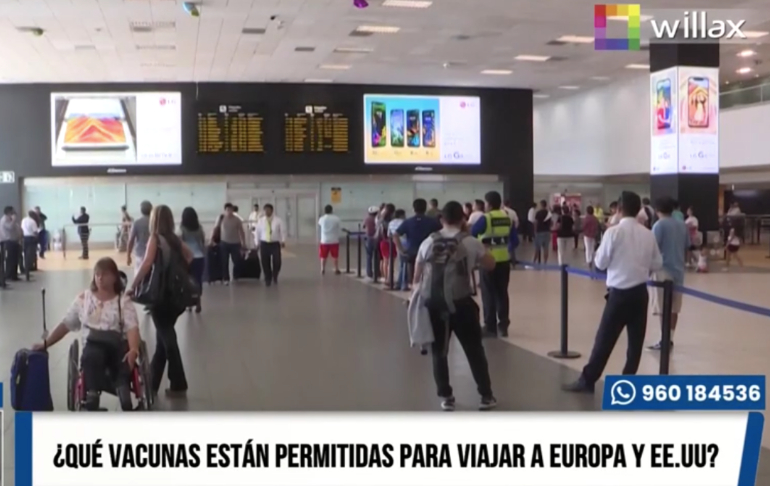 Portada: Estas son las vacunas permitidas para viajar a Estados Unidos y Europa