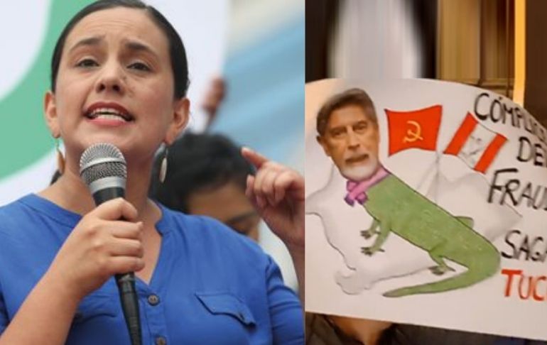 Verónika Mendoza se solidariza con Sagasti tras recibir ataque de La Resistencia