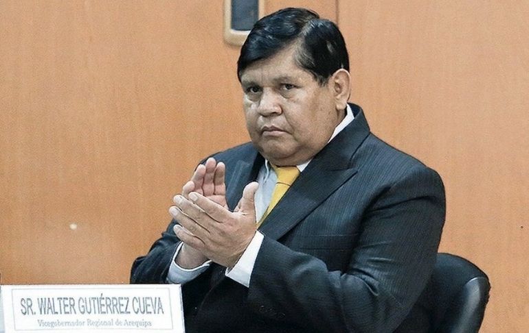 Arequipa: Walter Gutiérrez asumió funciones de gobernador regional tras detención de Elmer Cáceres