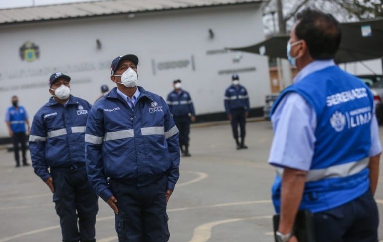 Municipalidad de Lima informa que 100 serenos y 30 fiscalizadores se movilizarán durante el feriado largo