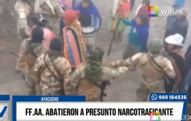 Ayacucho: Fuerzas Armadas abatieron a un presunto narcotraficante en enfrentamiento