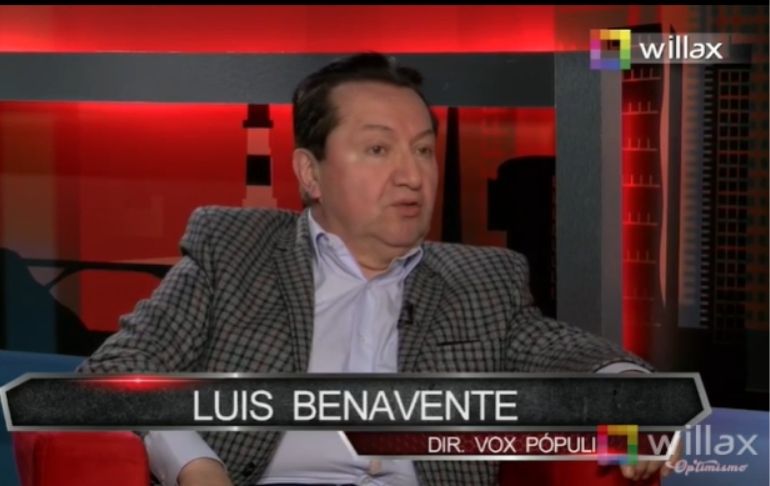 Portada: Luis Benavente sobre Carlos Gallardo: "Es un ministro que está vinculado a organismos de fachada de Sendero Luminoso"