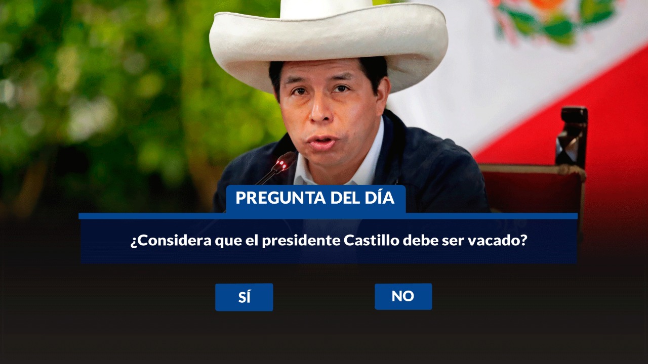 Portada: Encuesta Willax: ¿Considera que el presidente Pedro Castillo debe ser vacado?