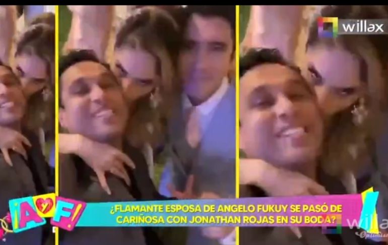 Esposa de Angelo Fukuy se muestra cariñosa con Jonathan Rojas