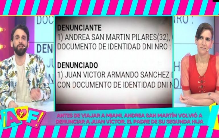 Portada: Andrea San Martín se va de viaje, mientras que su hija menor tiene que pasar por pericia psicológica