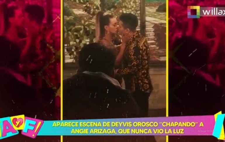 Revelan imágenes de Deyvis Orosco besando a Angie Arizaga