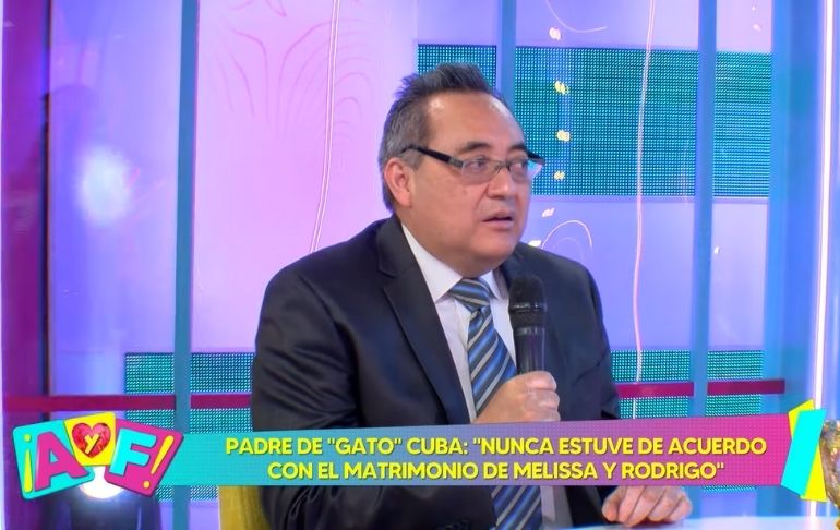 Padre de Rodrigo Cuba niega haber discriminado a Melissa Paredes