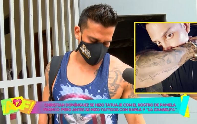 Christian Domínguez se hizo tatuaje con el rostro de Pamela Franco | VIDEO