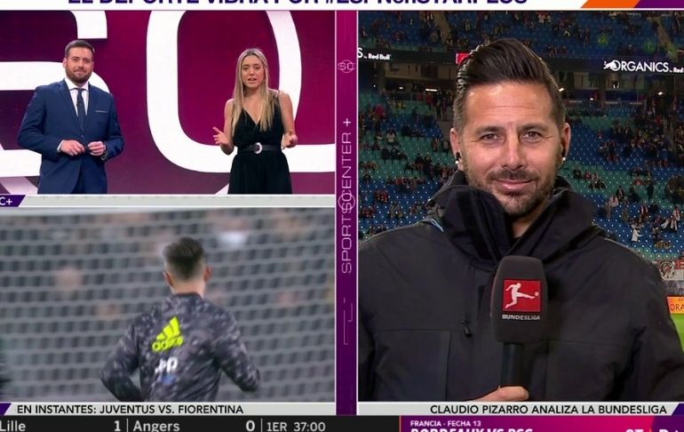 Portada: Claudio Pizarro debutó como analista de los partidos de la Bundesliga