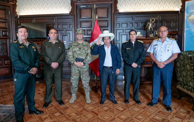 Pedro Castillo tras injerencia de su Gobierno en ascensos: "Ratifico nuestro respeto irrestricto a la institucionalidad de las FF.AA."