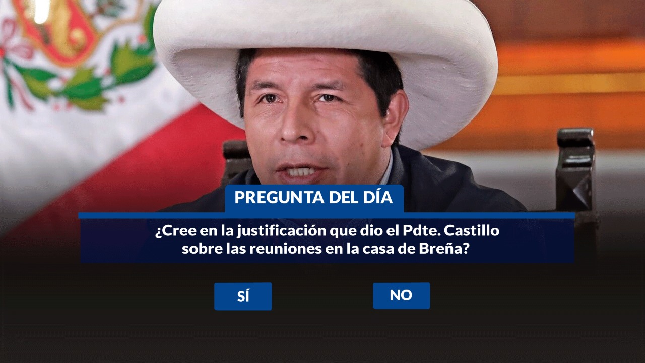 Encuesta Willax: ¿Cree en la justificación que dio Pedro Castillo sobre las reuniones en la casa de Breña?