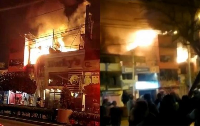 Puente Piedra: incendio consumió una librería y afectó negocios aledaños