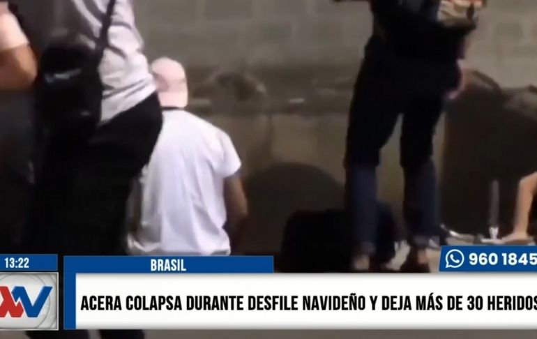 Brasil: acera colapsa durante desfile navideño y deja más de 30 heridos