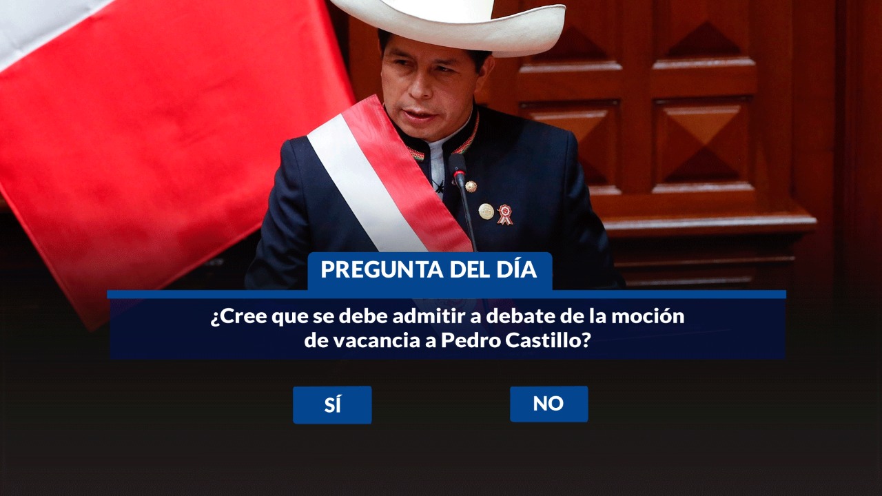 Encuesta Willax: ¿Cree que se debe admitir a debate de la moción de vacancia a Pedro Castillo?